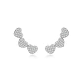 Endless Love Silver Earrings, White Rhodium, Premium Cubic Zirconia  + Give Joy Gift